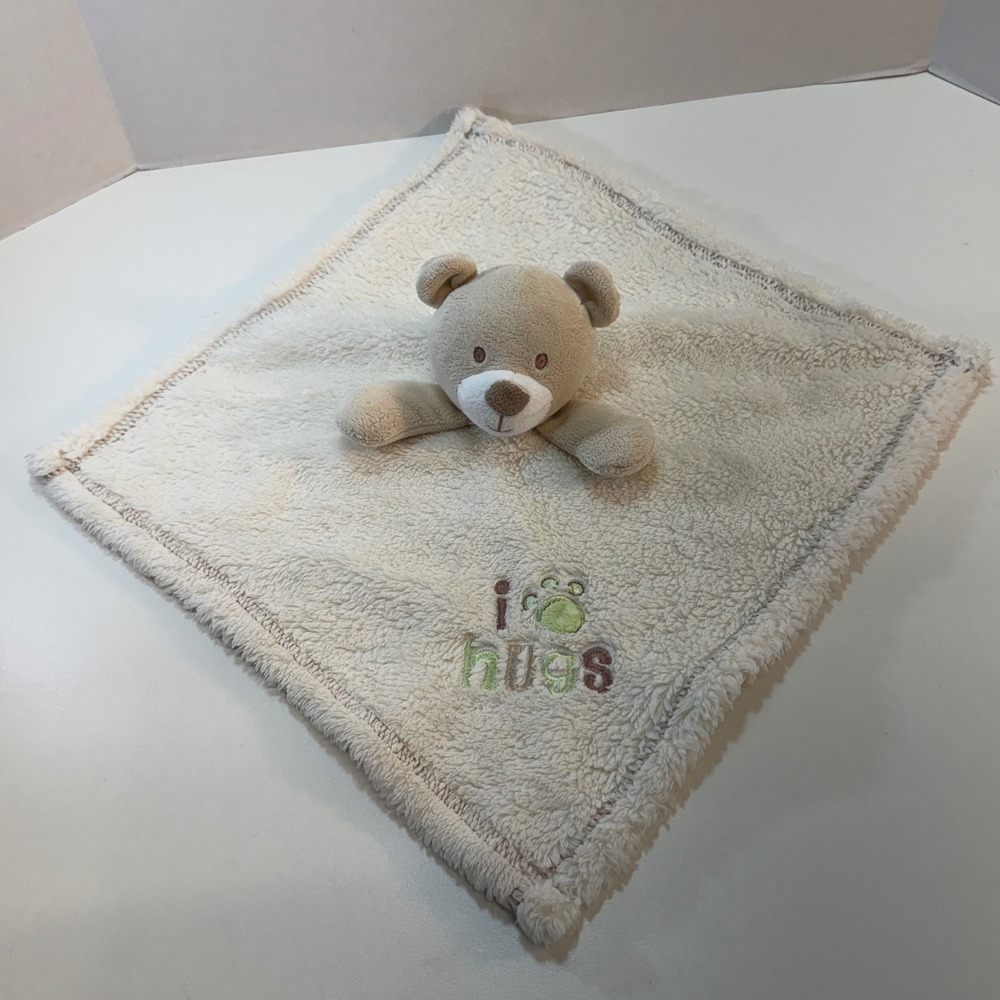 Baby Gear Security Blanket Cream I Heart Hugs Sherpa Teddy Bear Lovey